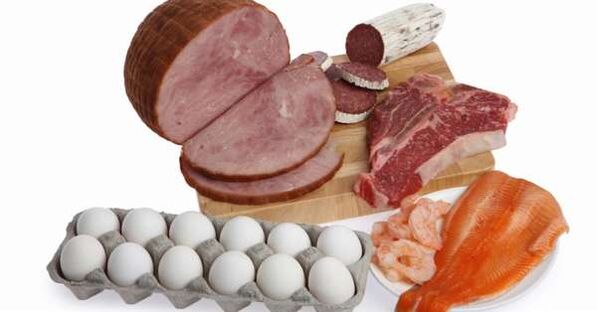 محصولات برای منوی رژیم غذایی پروتئین