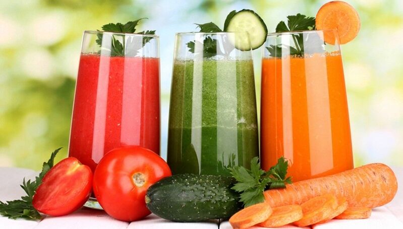 آب سبزیجات کم کالری در منوی رژیم غذایی نوشیدنی