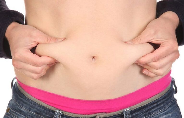 چین های چربی روی شکم